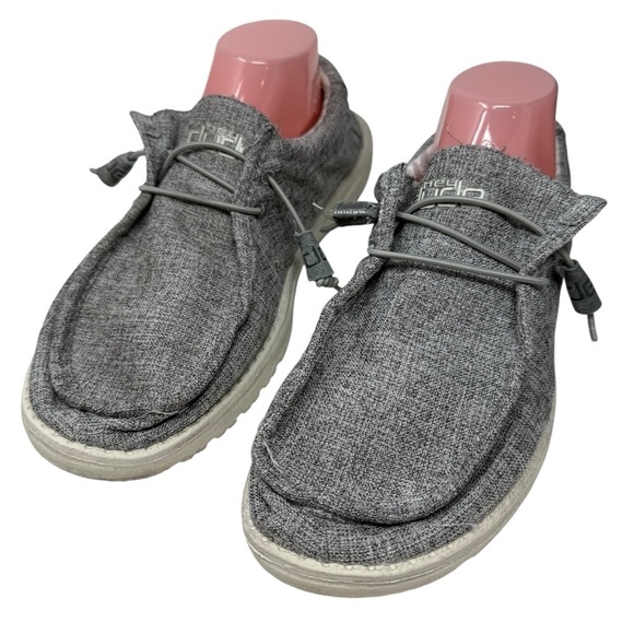 Hey‎ Dude Men’s size 12 Wally Linen Iron gray Casual slip on shoes - Picture 3 of 8